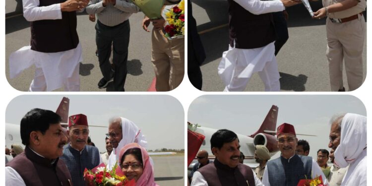 मुख्यमंत्री डॉ मोहन यादव का रीवा एयरपोर्ट पर भव्य स्वागत, सतना के लिए हुए रवाना