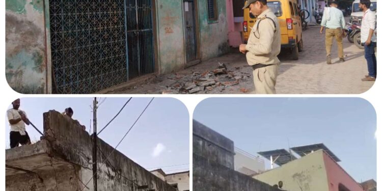 निगमायुक्त तपस्या परिहार के निर्देश पर कार्रवाई जर्जर भवनों पर चला अभियान