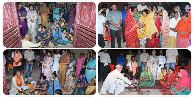 *रविन्द्र नाथ टैगोर वार्ड में 25 लाख रुपये से अधिक के सी.सी. रोड एवं नाली निर्माण कार्यों का भूमिपूजन संपन्न* *मजबूत अधोसंरचना से विकसित शहर की ओर निरंतर बढ रहे कदम – महापौर श्रीमती सूरी*