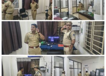 नवागत पुलिस अधीक्षक आनंद कलादगी ने किया जबेरा थाने का औचक निरीक्षण