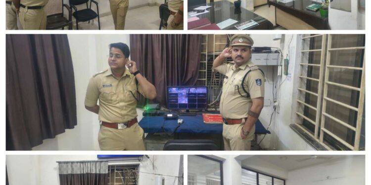 नवागत पुलिस अधीक्षक आनंद कलादगी ने किया जबेरा थाने का औचक निरीक्षण