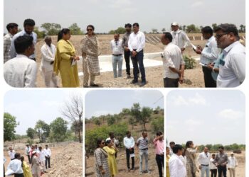 कलेक्टर सुश्री ऋजु बाफना ने आज जल गंगा संवर्धन अभियान अंतर्गत जिले में किये जा रहे विभिन्न निर्माण कार्यों का निरीक्षण किया।