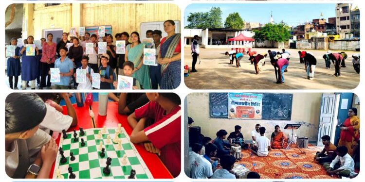 *’284 नन्हें सितारों’ का सृजन-संगम: ग्रीष्मकालीन प्रतिभा शिविर में खेल, कला, संगीत से तराशा जा रहा भविष्य* *20 अनुभवी प्रशिक्षकों के मार्गदर्शन में ‘स्कूल से स्किल’ तक की यात्रा*