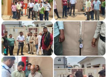 बिना पंजीयन-अनुज्ञप्ति के संचालित हो रहे 3 बारात घरों पर निगम प्रशासन ने की तालाबंदी की कार्यवाही