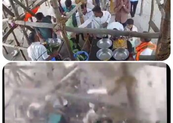 देखिऐ VIDEO महाराष्ट्र में हनुमान मंदिर की अंडर कंस्ट्रक्शन छत गिरने से अभी तक 7 लोगों की मौत हुई। करीब 25 घायलों को अस्पताल पहुंचाया गया।