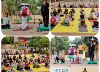 **डी ए वी कैलड्रीज विद्यालय कटनी, में मनाया गया अंतर्राष्ट्रीय योग दिवस*