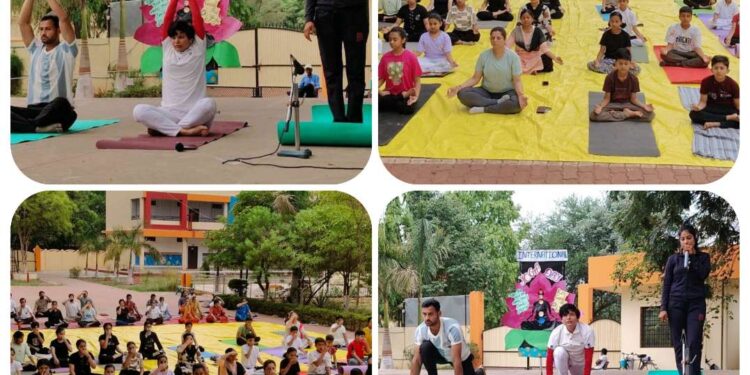 **डी ए वी कैलड्रीज विद्यालय कटनी, में मनाया गया अंतर्राष्ट्रीय योग दिवस*