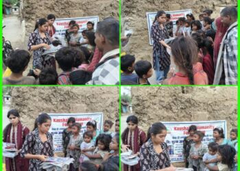 पवई तहसील अंतर्गत ग्राम सुनेही में 101 जरूरतमंद बच्चों को वस्त्र वितरित किए गए KHF NGO