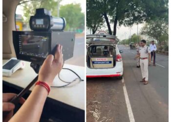कटनी ट्रैफिक पुलिस का सख्त अभियान | ओवर स्पीड में दौड़ रही 2 लग्जरी SUV पर चालानी कार्रवाई