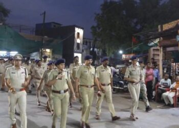 मुहर्रम से पहले कटनी पुलिस अलर्ट निकाला फ्लैग मार्च