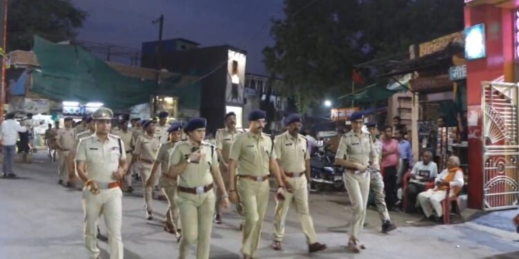 मुहर्रम से पहले कटनी पुलिस अलर्ट निकाला फ्लैग मार्च
