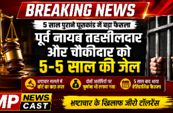 5 साल पुराने घूसकांड में पूर्व नायब तहसीलदार और चौकीदार को 5-5 साल की जेल, कोर्ट ने सुनाया कड़ा फैसला*