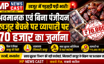 कटनी में बड़ी कार्रवाई चक्रवर्ती ब्रदर्स एण्‍ड कम्‍पनी अवमानक खजूर बेचने पर ₹70,000 का जुर्माना