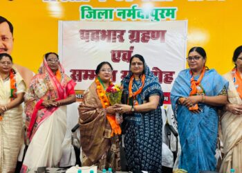 भाजपा महिला मोर्चा की नवनियुक्त जिला अध्यक्ष मोनिका चौकसे ने किया पदभार ग्रहण,हुआ स्वागत सम्मान…