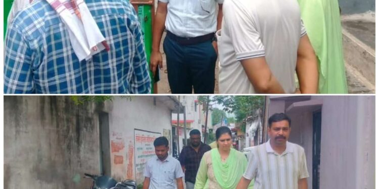 पहली बारिश के बाद कैमोर में एक्शन मोड में प्रशासन अध्यक्ष पलक ग्रोवर और CMO ने किया औचक निरीक्षण