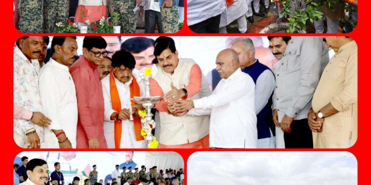 सीएम डॉ. यादव ने दिया अहम संदेश, कहा- पर्यावरण के लिए जो भी हो सकेगा वो करेंगे*  – *इंदौर के बीएसएफ परिसर में ‘एक पेड़ मां के नाम’ अभियान के तहत हुआ पौधरोपण* – *एमपी में हरियाली के महाअभियान की शुरुआत आर्थिक राजधानी से*