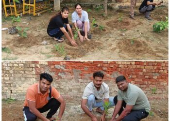 🌱 इंदरगढ़ थाना बना मिसाल! पुलिस ने किया दर्जनों फलदार पौधों का रोपण, दिया पर्यावरण बचाने का संदेश