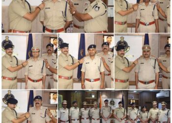 *पुलिस अधीक्षक कटनी ने पदोन्नत अधिकारियों के कंधों पर लगाए सितारे*