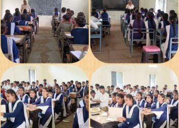 स्वरोजगार स्थापित करने हेतु विद्यार्थियों को जैविक खेती का प्रशिक्षण दिया गया।