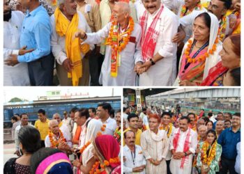 *मुख्यमंत्री तीर्थ दर्शन योजना के तहत जिले के 196 श्रद्धालु मथुरा-वृंदावन के लिए रवाना*
