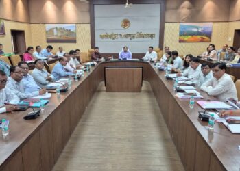 कलेक्टर श्री हरेंद्र नारायन ने आज कलेक्टर कार्यालय के सभाकक्ष में आयोजित टीएल बैठक में समय सीमा के लंबित प्रकरणों की समीक्षा की