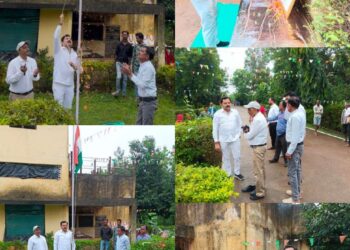 *अमकुही स्थित फिल्टर प्लांट में निगम अध्यक्ष मनीष पाठक ने किया ध्वजारोहण, स्वतंत्रता दिवस की सभी को दी शुभकामनाएं*