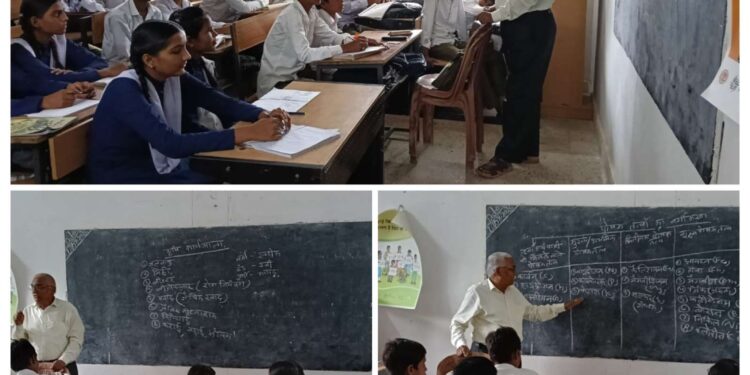 विद्यार्थियों को फसलों की कृषि कार्य माला पोषक तत्व एवं मिट्टी परीक्षण का प्रशिक्षण दिया गया।