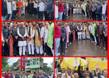 भीषण बारिश में भी नहीं टूटा हौसला, संजू गर्ग की अगुवाई में निकली भव्य तिरंगा यात्रा