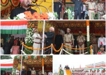 जिले भर में हर्षोल्लास से मनाया गया 80वां आजादी का पर्व  स्‍वतंत्रता दिवस के मुख्य समारोह में कलेक्‍टर श्री तिवारी ने किया ध्वजारोहण  आन-बान-शान से लहराया तिरंगा