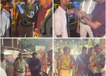 एएसपी कमल मौर्य ने शहर भ्रमण के दौरान स्वयं की ब्रेथ एनालाइजर से जांच, शराब के नशे में ऑटो चलाते मिला चालक  यातायात पुलिस की कार्रवाई, धारा 185 के तहत प्रकरण दर्ज