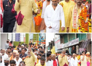 मंत्री श्री प्रहलाद सिंह पटेल ने उठाई कांवड़
