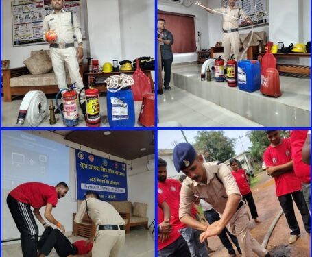 कटनी DFO ऑफिस में आपदा मित्रों की अग्नि परीक्षा, फायर टीम ने सिखाए बचाव के गुर!