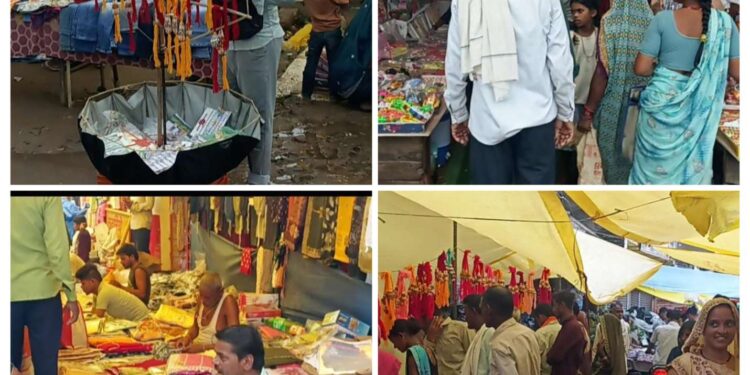 सावन का अंतिम रीठी बाजार रहा गुलजार,, राखी की खरीददारी मैं उमड़ी भीड़,,