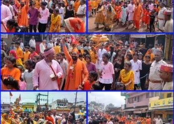 हर-हर महादेव के जयघोष के साथ निकली कांवड़ यात्रा, भरभरा आश्रम में हुआ जलाभिषेक