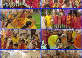 *झूले में सज रहे हैं श्री वृंदावन बिहारी** * *श्री राघव आनंद रामायण मंडल की ओर से रंगनाथ मंदिर में तृतीय दिवस का झूला महोत्सव संपन्न*