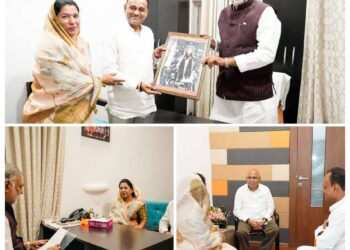 मंत्री प्रहलाद पटेल से मिलीं कविता पंकज राय, मां विरासन देवी मंदिर में सामुदायिक भवन का आश्वासन