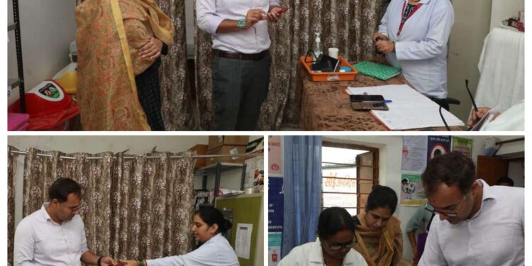 गर्भवती महिलाओं और बच्चों की स्वास्थ्य सेवाओं की कलेक्टर ने जानी हकीकत