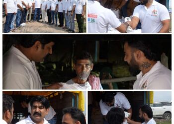 राष्ट्रीय अध्यक्ष के वचन को निभाने बाढ़ प्रभावित गांवों में पहुंची सेवादल यंग ब्रिगेड की टीम।