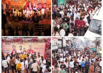 पारस जैन के स्वागत में भाजपामय हुआ कटनी रेलवे स्टेशन से भाजपा कार्यालय तक भव्य यात्रा