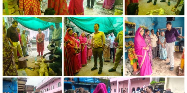 *स्व सहायता समूह की महिलाओं द्वारा निर्मित पत्थर शिल्प उत्पादों का कलेक्टर, पुलिस अधीक्षक एवं जिला पंचायत सीईओ ने किया अवलोकन*
