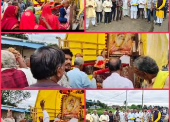 गोटेगांव में तीजा के पावन अवसर पर अनंत श्री विभूषित द्विपीठाधीश्वर जगद्गुरु शंकराचार्य