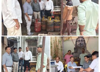 कलेक्‍टर के निर्देश पर घरेलू एलपीजी के व्यावसायिक उपयोग के विरूद्ध हुई छापामार कार्रवाई  खाद्य आपूर्ति विभाग ने 8 सिलेंडर और 2 चूल्हा-भट्टी किया जब्त