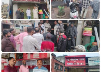 🚨 अनंत चतुर्दशी पर एक्शन! मिशन चौक की 2 मीट दुकानें बंद, ₹1000-₹1000 का जुर्माना