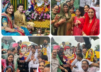 *गणपति बप्पा को भावपूर्ण विदाई, गूंजे ‘गणपति बप्पा मोरया’ के जयकारे*  *रिमझिम बारिश की फुहारों बीच गोकुलधाम सोसायटी के श्रद्धालु भक्त जमकर थिरके*