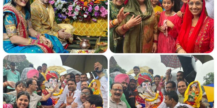 *गणपति बप्पा को भावपूर्ण विदाई, गूंजे ‘गणपति बप्पा मोरया’ के जयकारे*  *रिमझिम बारिश की फुहारों बीच गोकुलधाम सोसायटी के श्रद्धालु भक्त जमकर थिरके*