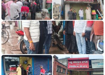 *मिशन चौक की दो दुकानों पर 2 हजार तथा माधव नगर में एक दुकान पर 4 हजार रुपये की चालानी कार्रवाई, दुकानें कराई गईं बंद*