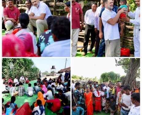 बालाघाट के जगला गांव पहुंचे राहुल गांधी, आदिवासी परिवारों से की मुलाकात; बच्चों की मौत का मामला उठाया
