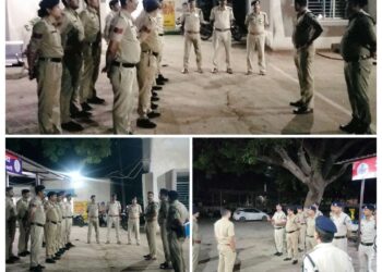 *एसपी श्री विश्वकर्मा ने देर शाम कुठला थाने का किया औचक निरीक्षण, पुलिस कर्मियों की सतर्कता परख*