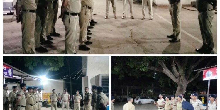 *एसपी श्री विश्वकर्मा ने देर शाम कुठला थाने का किया औचक निरीक्षण, पुलिस कर्मियों की सतर्कता परख*