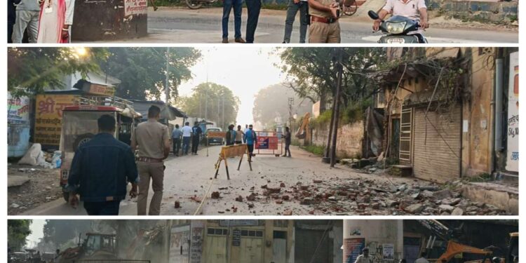 अग्रवाल बिल्डिंग पर कार्रवाई से पहले प्रशासन अलर्ट, दोनों ओर आवाजाही रोकी गई